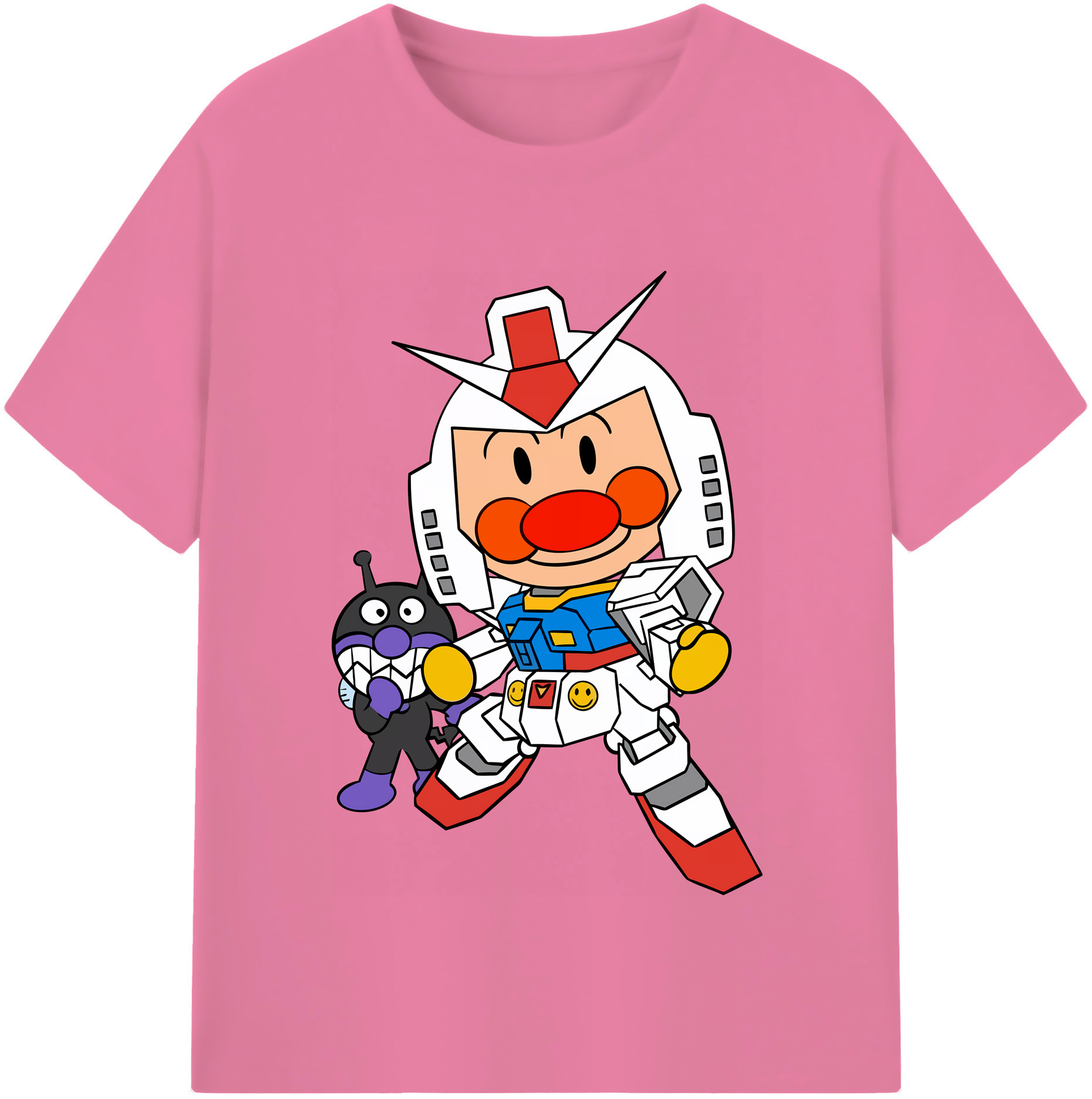 （画像用） アンパンマン Anpanman 綿100％半袖Tシャツ（フロントプリント）